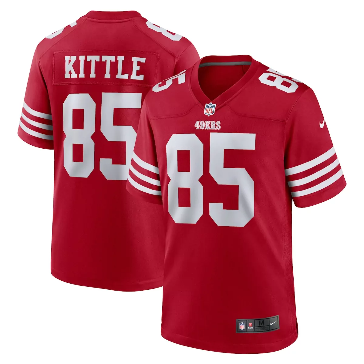 san francisco 49ers george kittle scarlet player game jersey