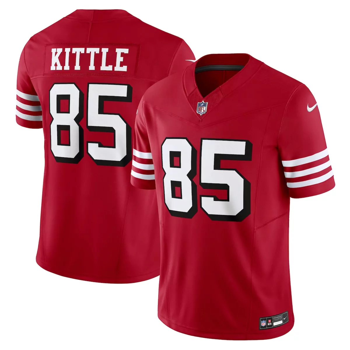 san francisco 49ers george kittle scarlet vapor f u s e limited jersey