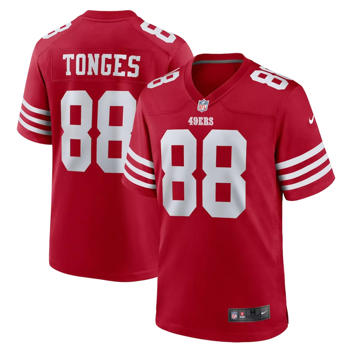san francisco 49ers isaac guerendo scarlet game jersey