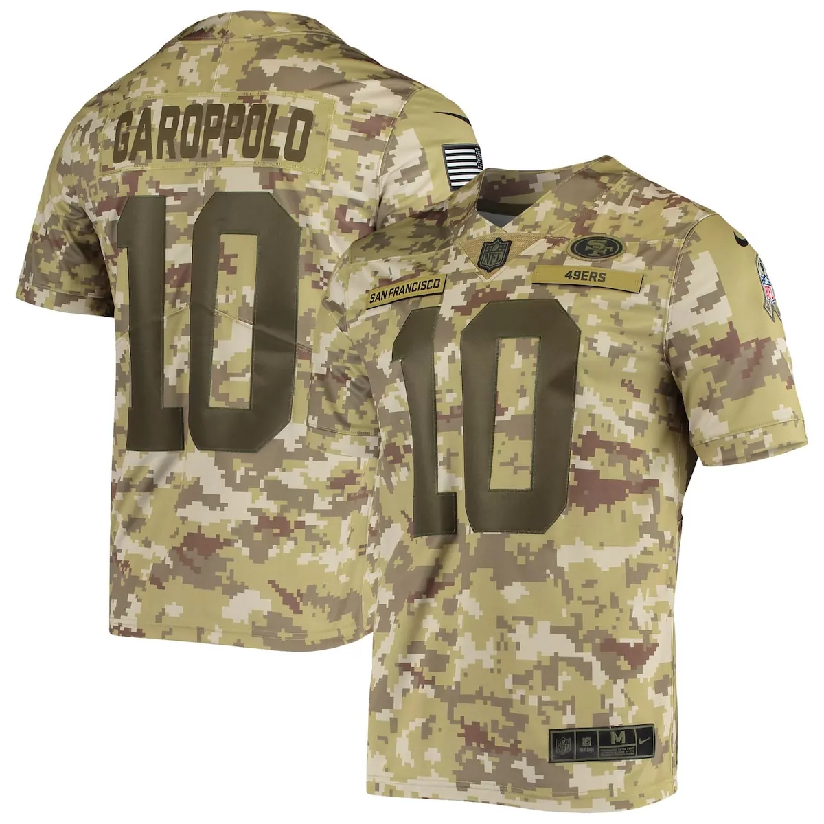 san francisco 49ers jimmy garoppolo camo salute to service limited player jersey