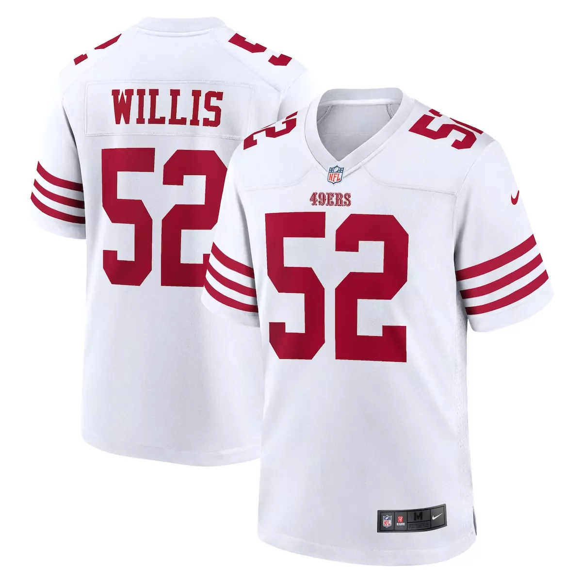 san francisco 49ers patrick willis white retired player game jersey