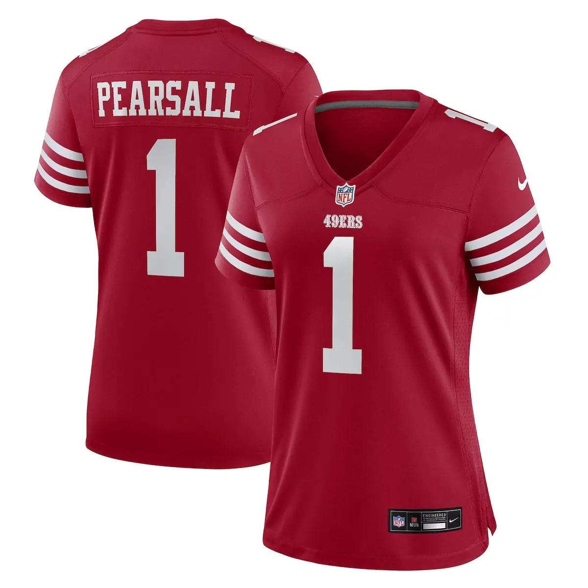 san francisco 49ers ricky pearsall scarlet team game jersey k1o