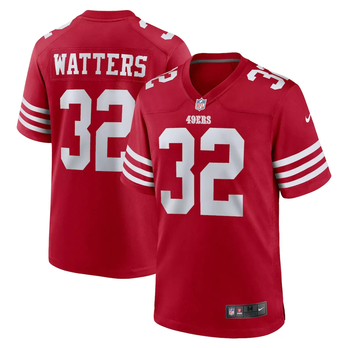 san francisco 49ers ricky watters scarlet retired player game jersey