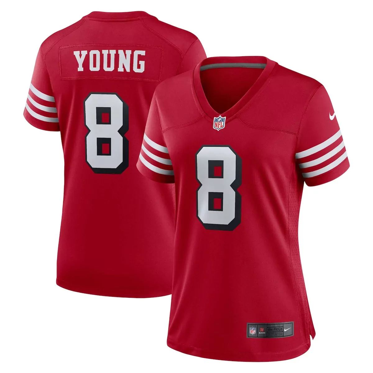 san francisco 49ers skyy moore scarlet team game jersey 3fz
