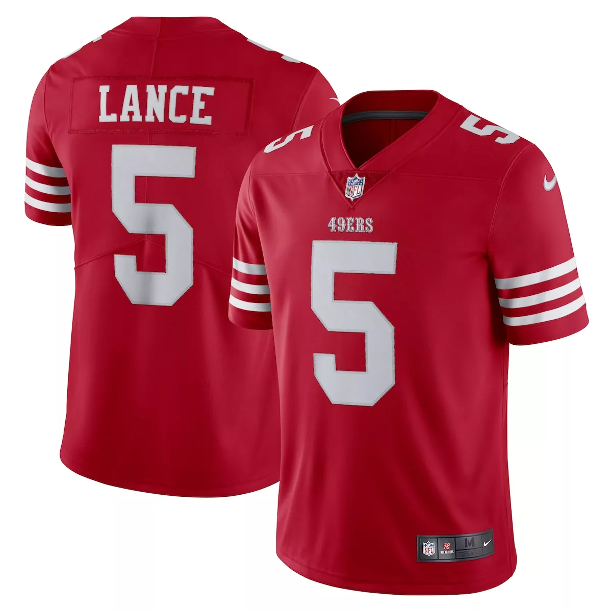 san francisco 49ers trey lance scarlet vapor limited jersey