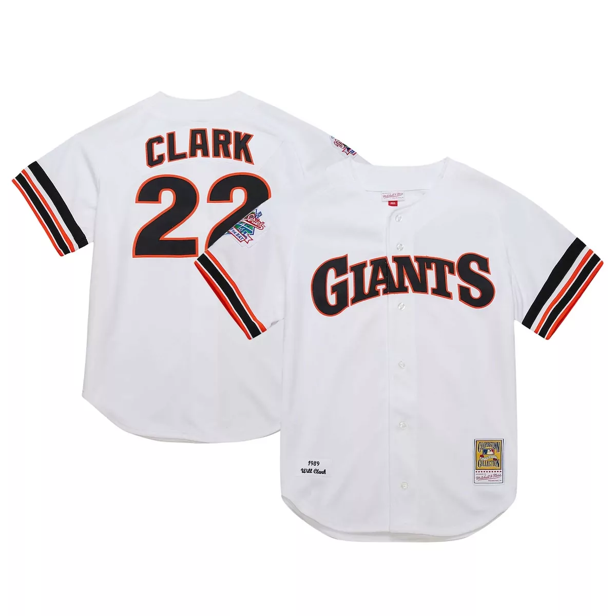 san francisco giants will clark white cooperstown collection 1989 jersey