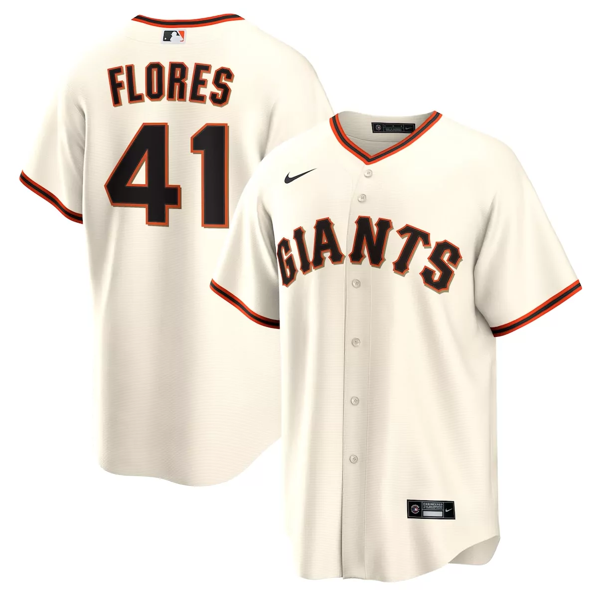 san francisco giants wilmer flores cream home jersey