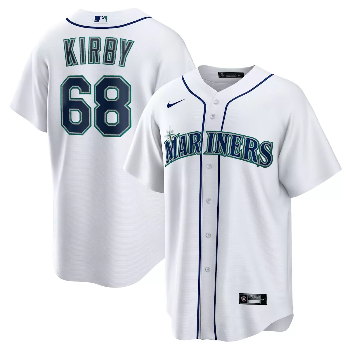 seattle mariners george kirby white home jersey