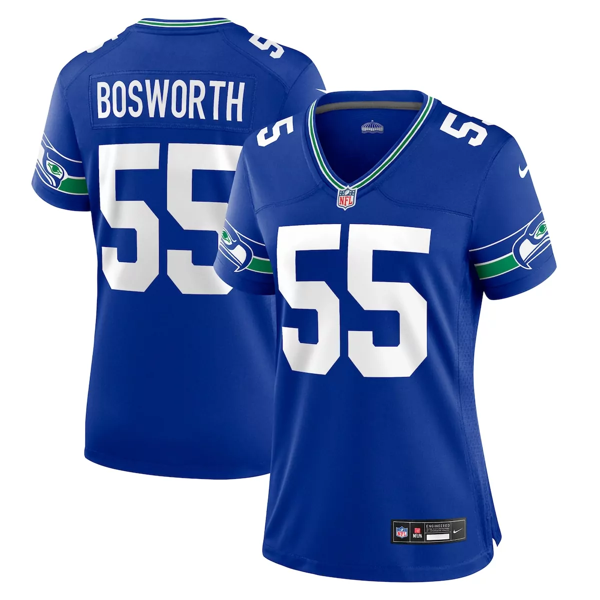 seattle seahawks brian bosworth royal throwback retired player game jersey