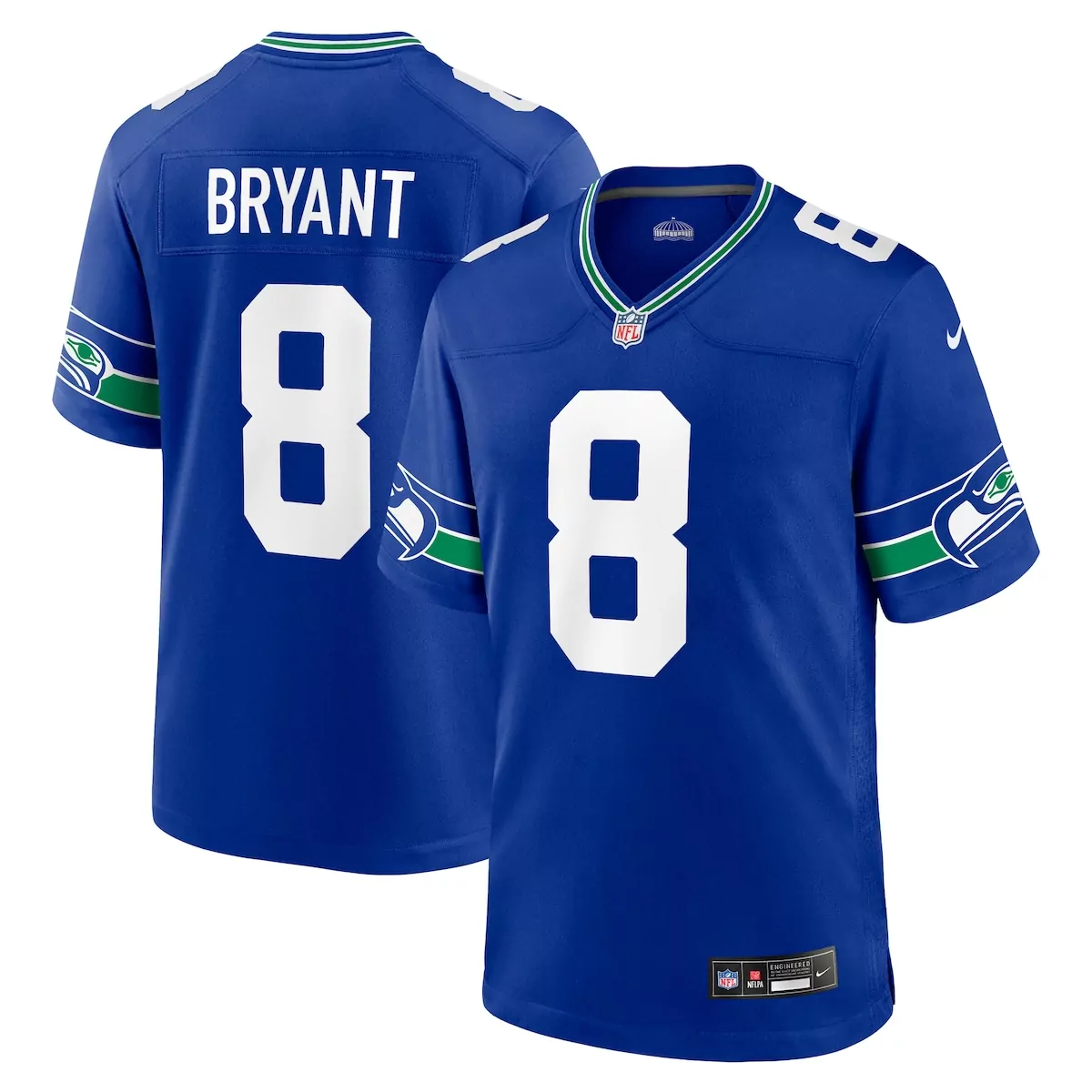 seattle seahawks brian bosworth royal throwback retired player game jersey