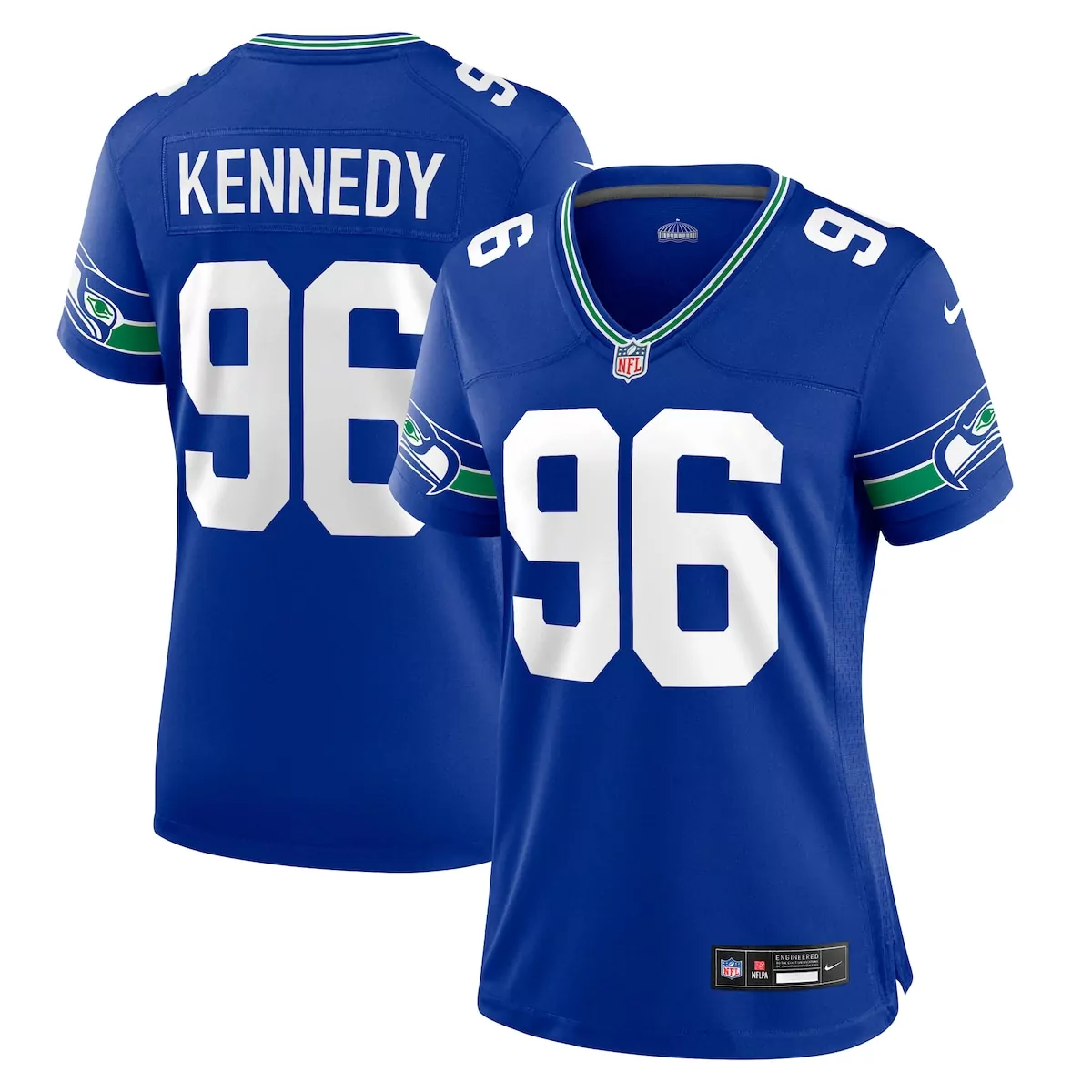 seattle seahawks cortez kennedy royal throwback player game jersey
