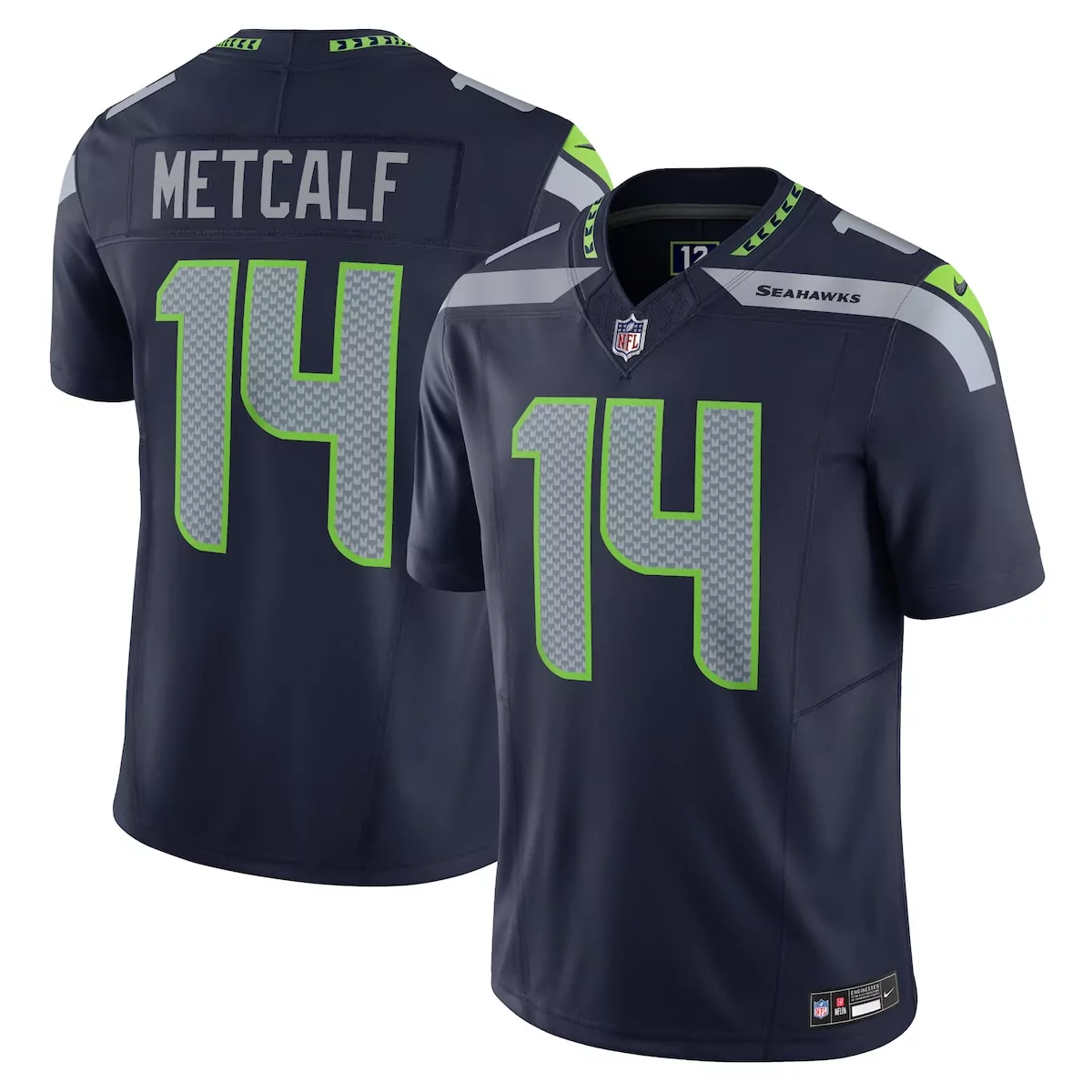 seattle seahawks dk metcalf navy game jersey