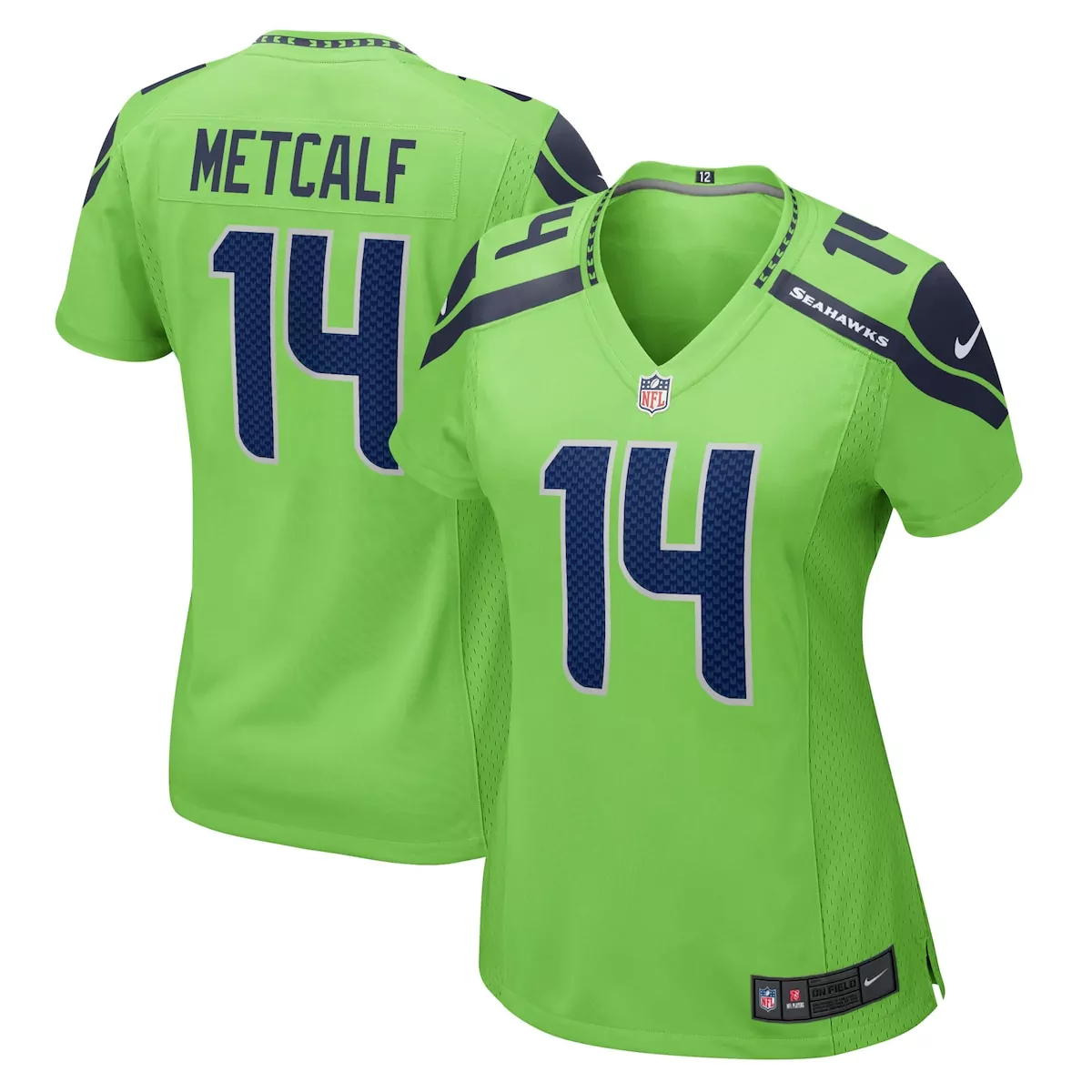 seattle seahawks dk metcalf navy game jersey