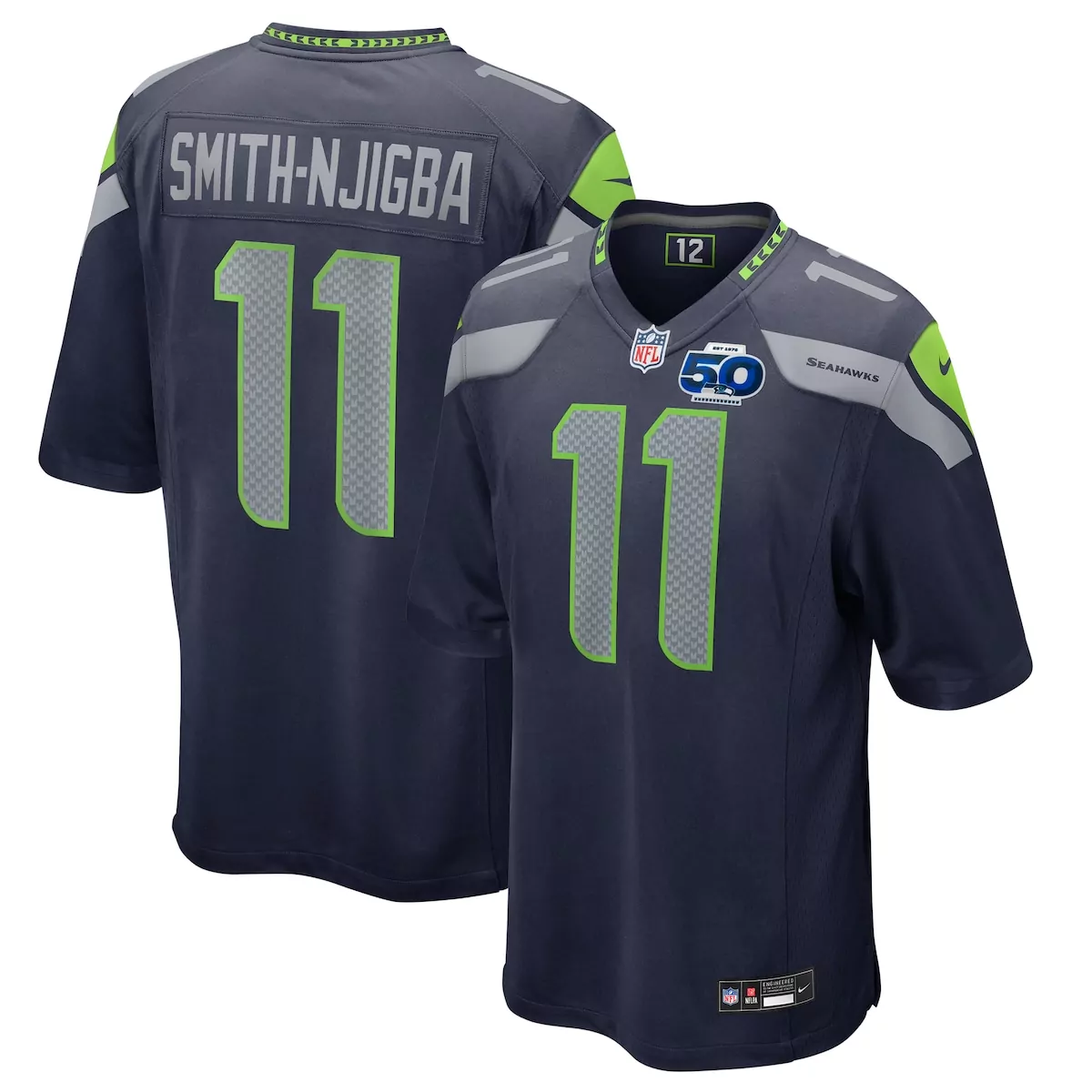 seattle seahawks jaxon smith njigba college navy game jersey hqz