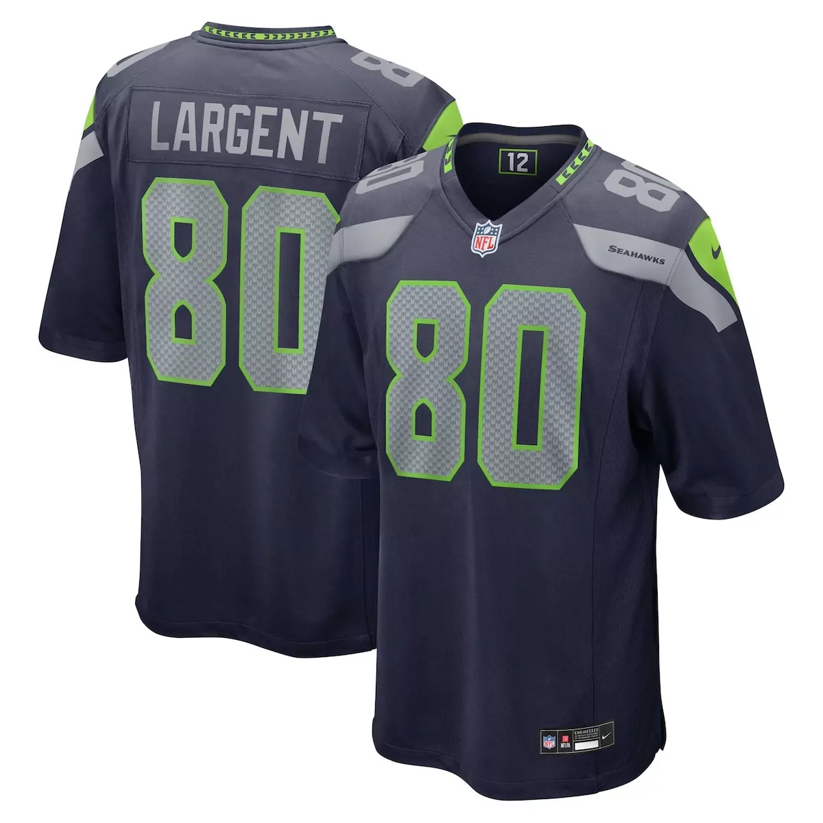 seattle seahawks steve largent college navy retired player game jersey