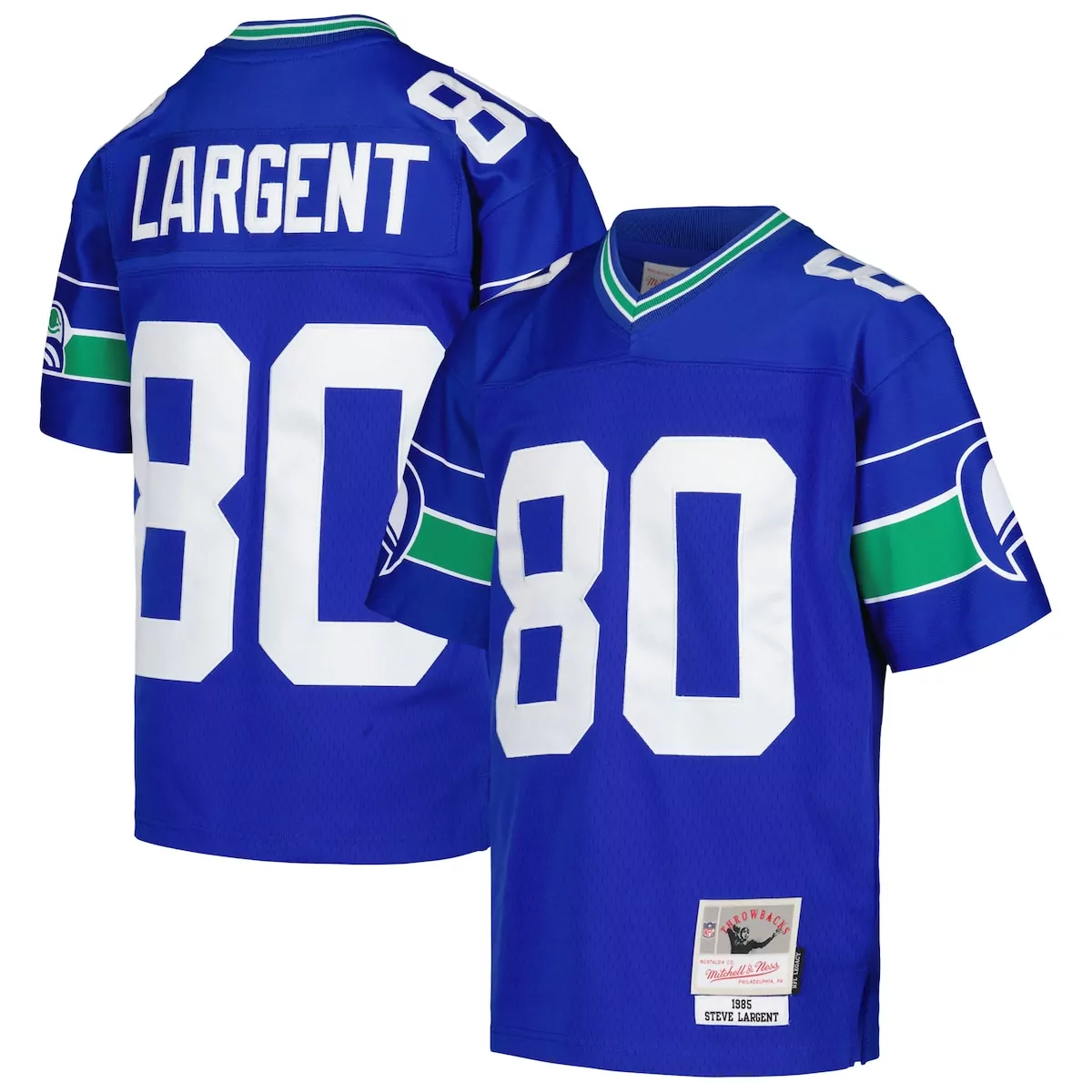 seattle seahawks steve largent royal 1985 retired player legacy jersey