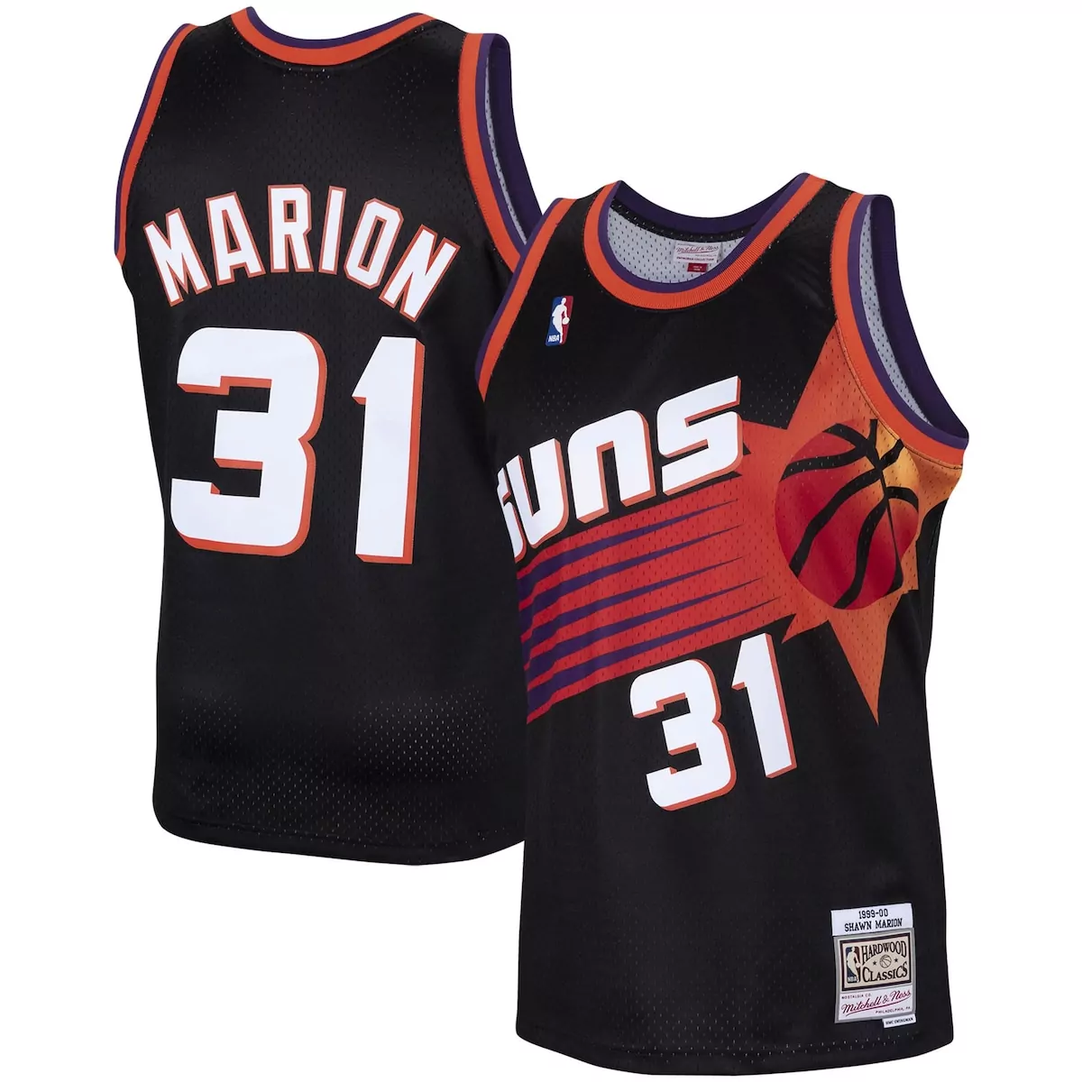 shawn marion black phoenix suns 1999 2000 hardwood classics player jersey