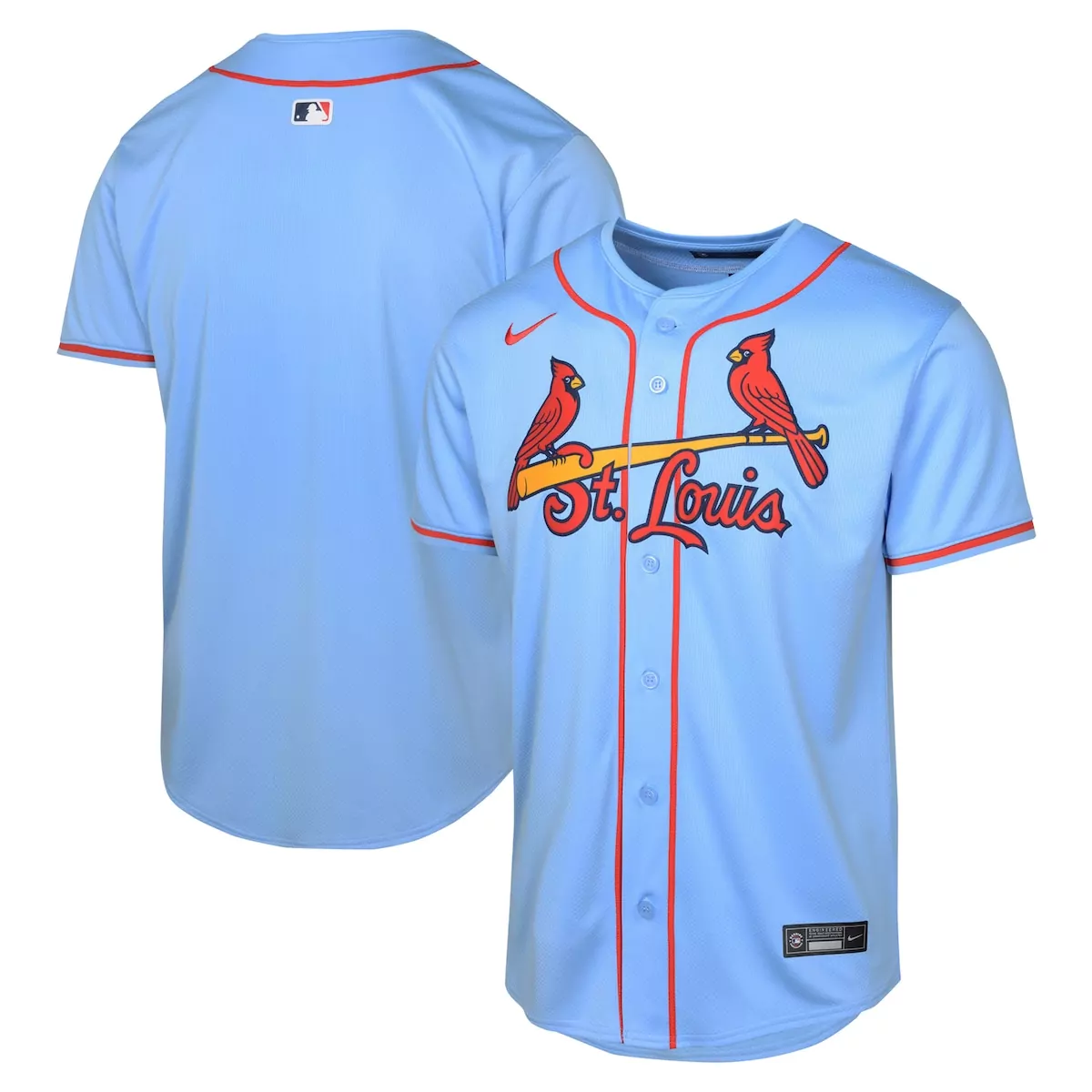 st louis cardinals nikelight blue alternate limited jersey