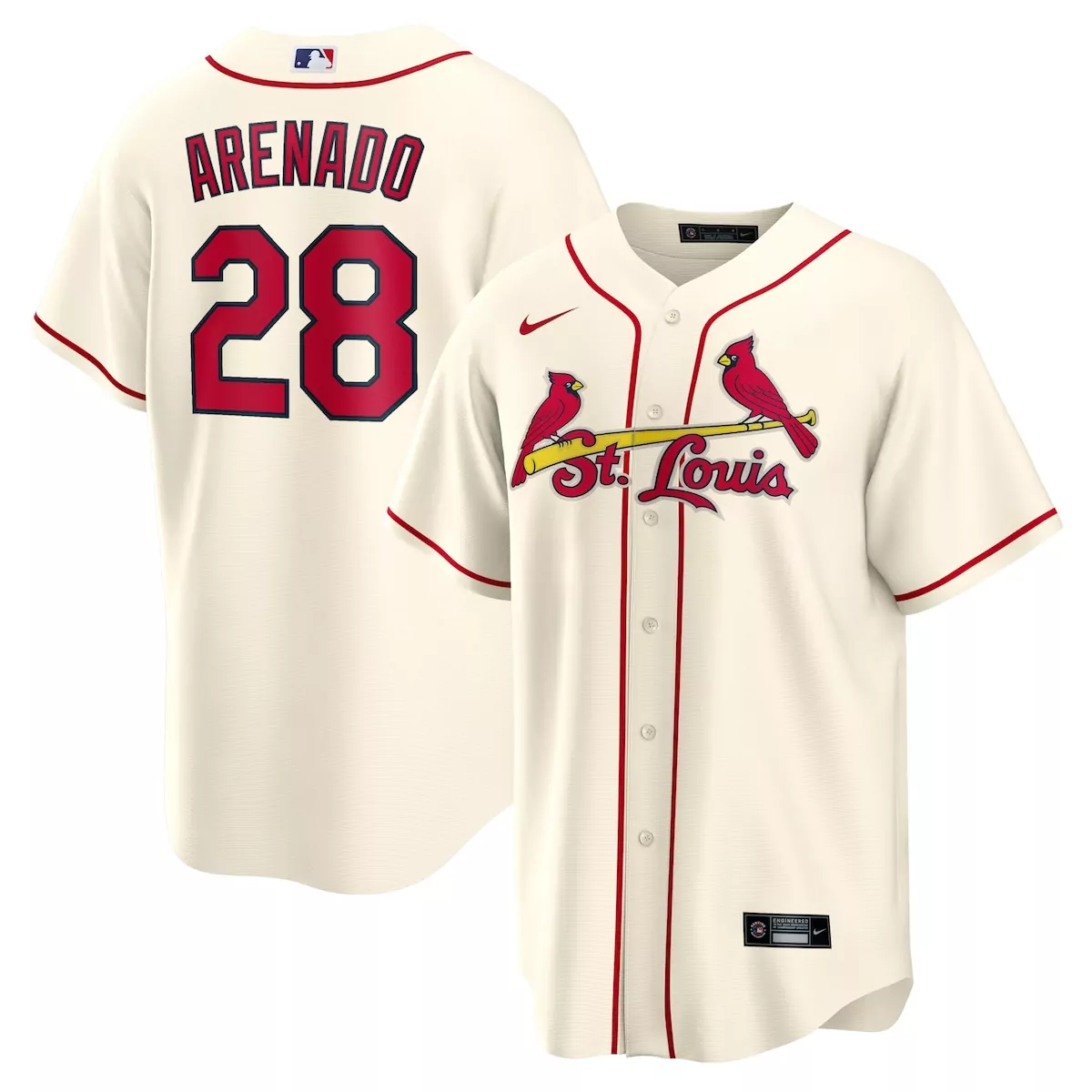 st louis cardinals nolan arenado cream alternate 2 jersey
