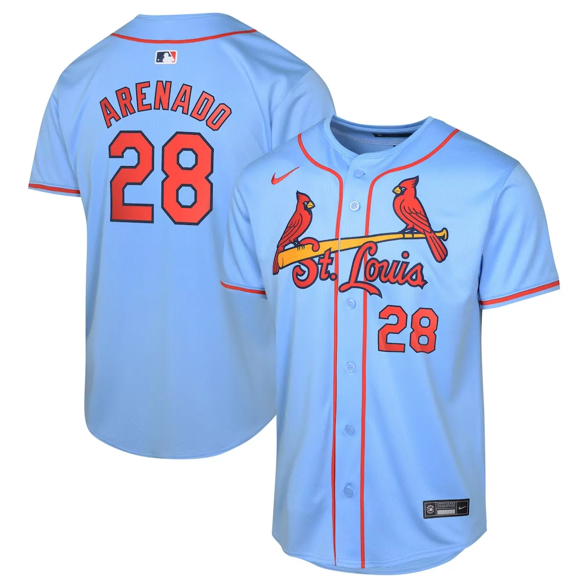 st louis cardinals nolan arenado light blue alternate limited player jersey