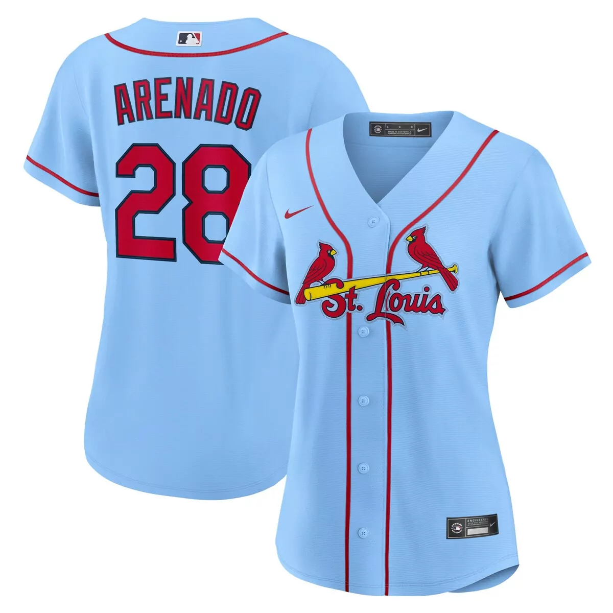 st louis cardinals nolan arenado light blue alternate limited player jersey
