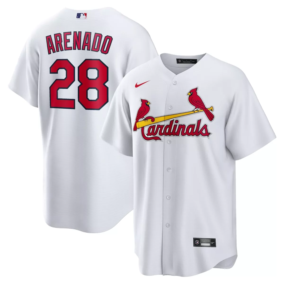 st louis cardinals nolan arenado white 2024 home jersey