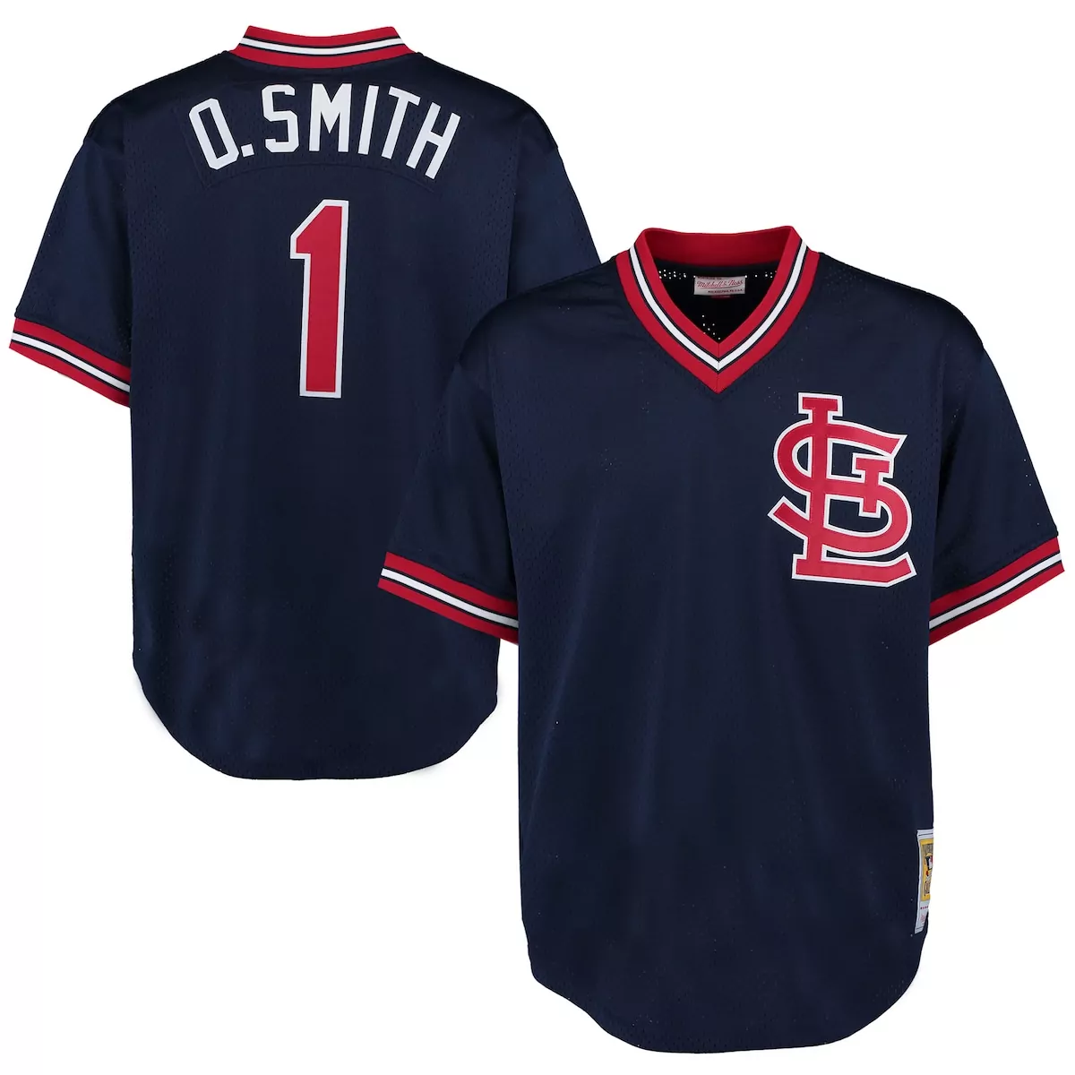 st louis cardinals ozzie smith navy 1994 cooperstown collection mesh batting practice jersey