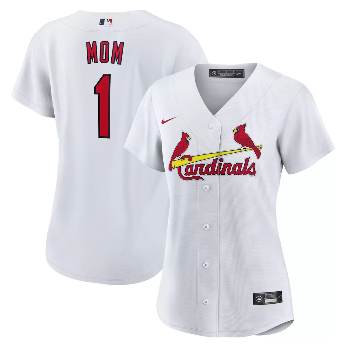 st louis cardinals white 1 bride home jersey