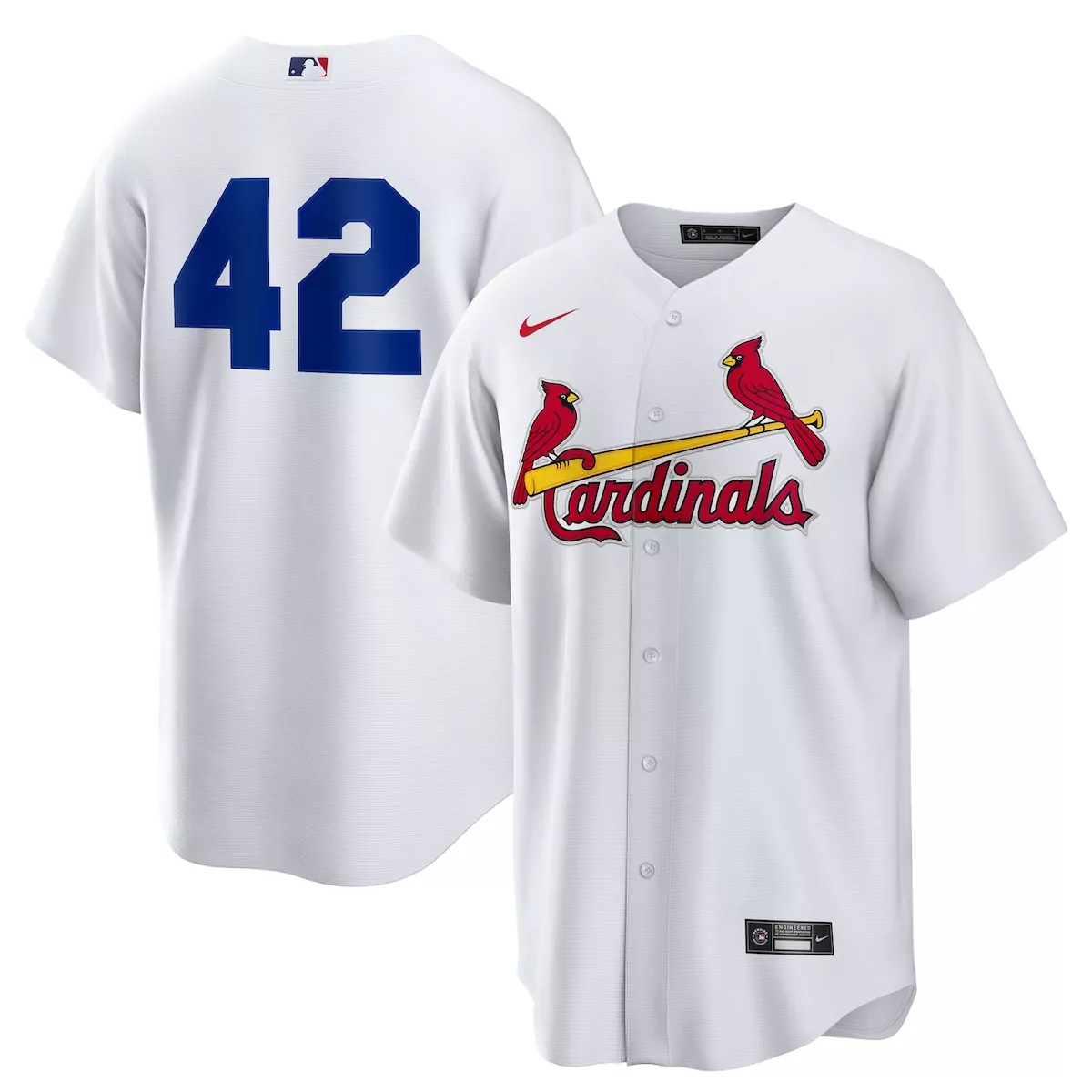 st louis cardinals white home 2025 jackie robinson day jersey 4r7