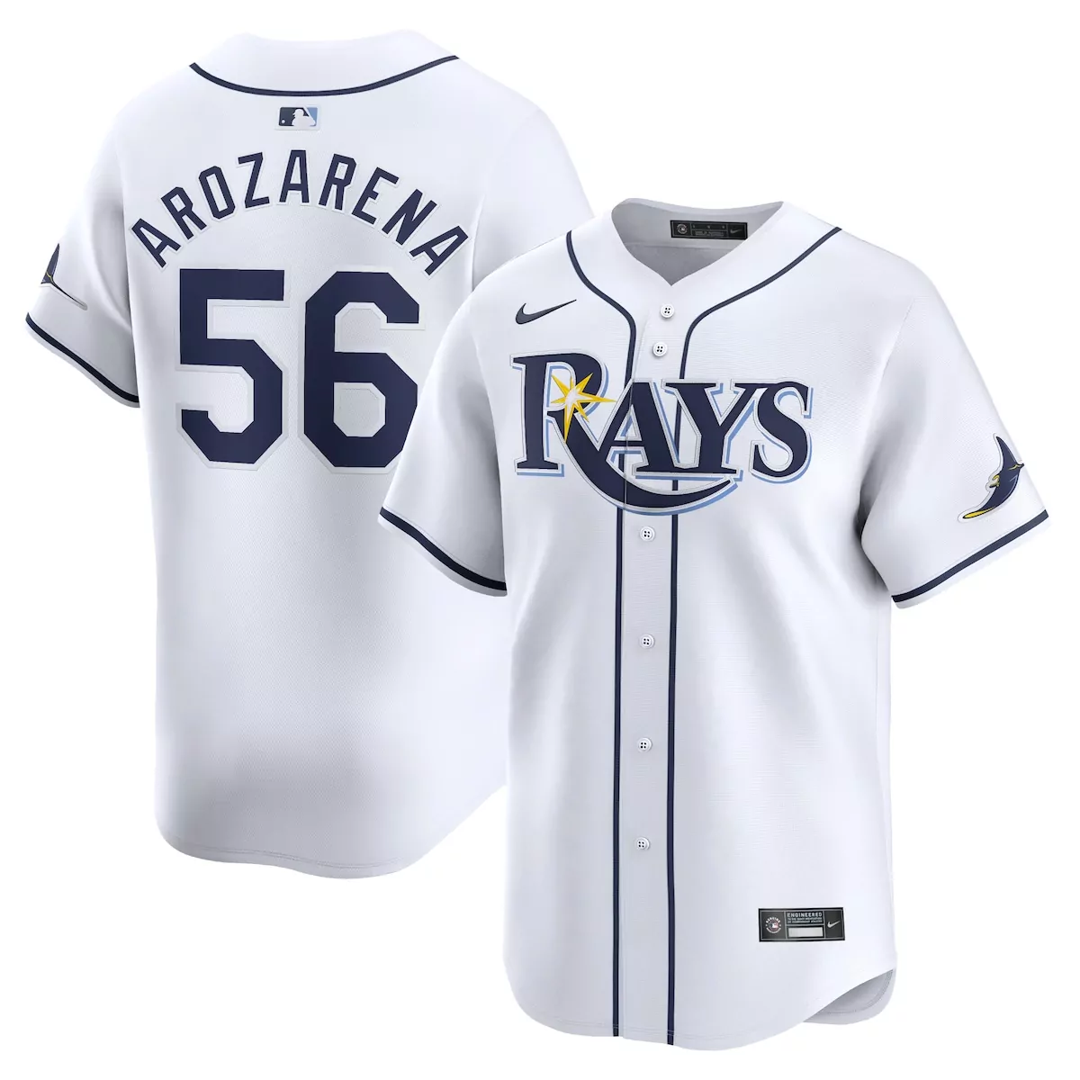 tampa bay rays randy arozarena white home limited player jersey 8jw