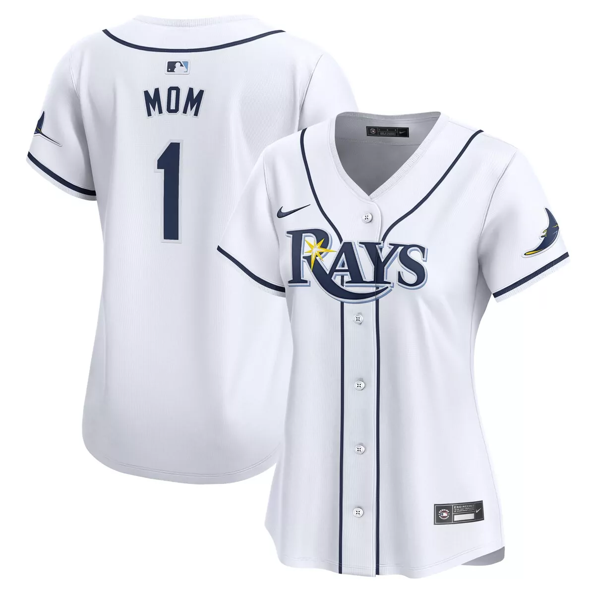 tampa bay rays white 1 mom home limited jersey