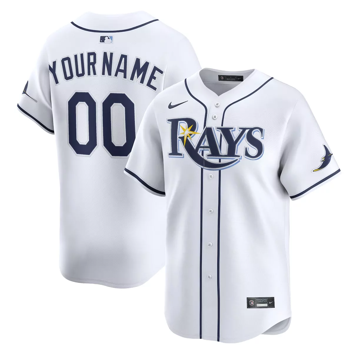 tampa bay rays white home jersey snr