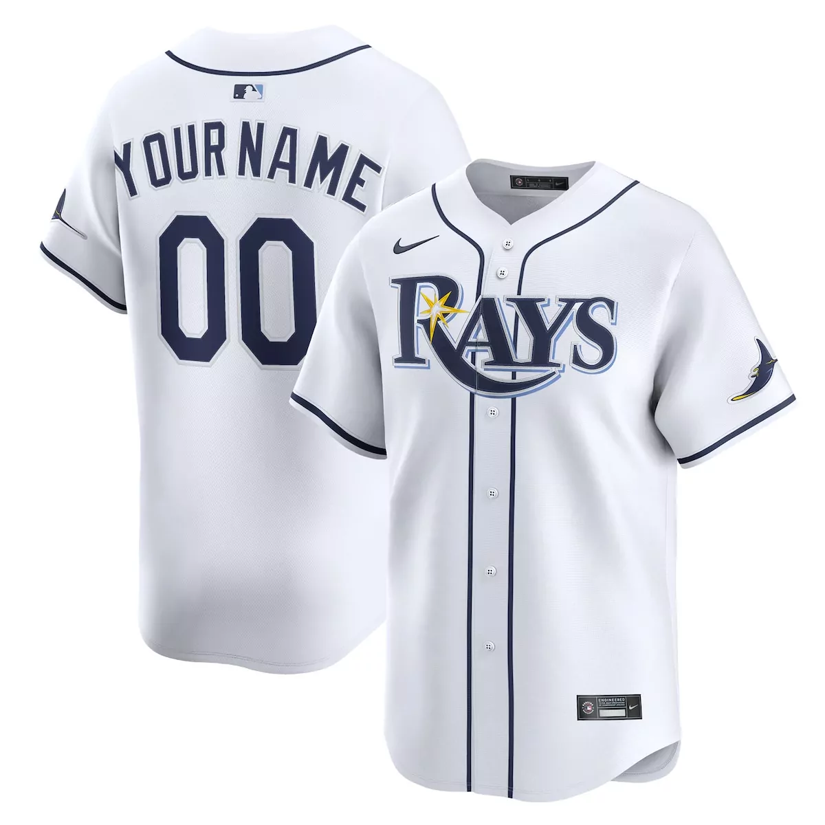 tampa bay rays white home jersey snr