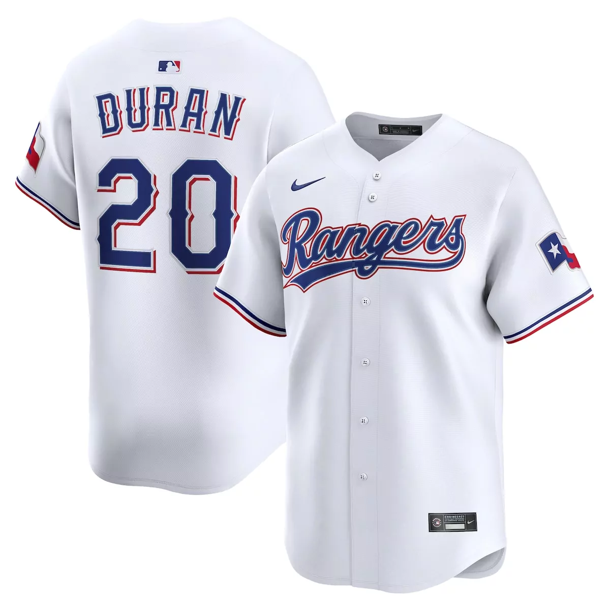 texas rangers ezequiel duran white home limited player jersey
