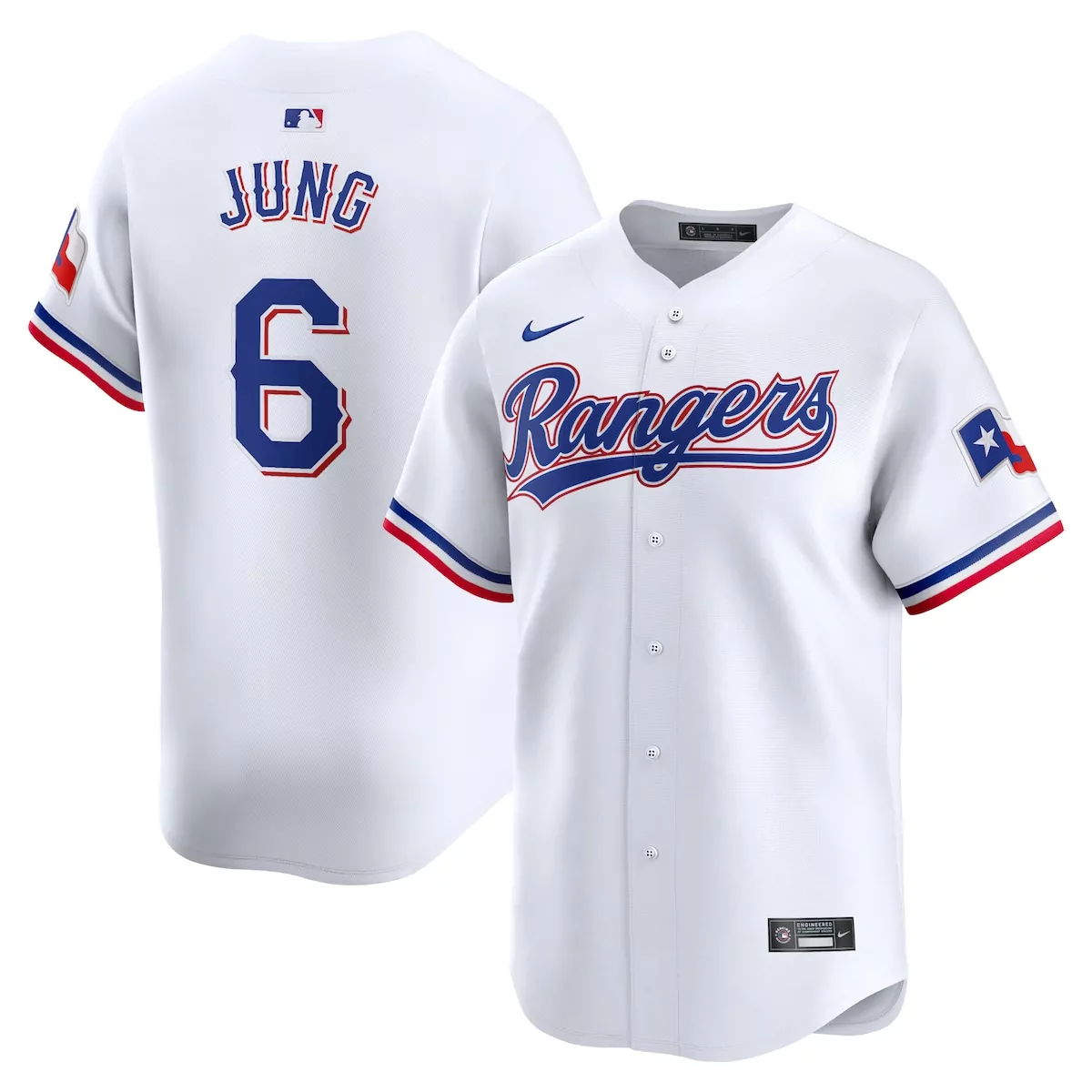 texas rangers josh jung white home limited player jersey tn1