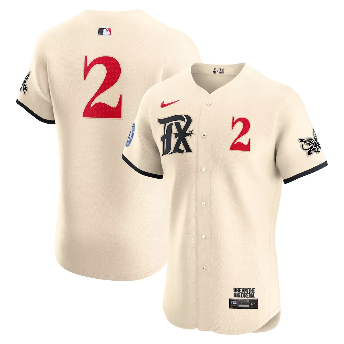 texas rangers marcus semien cream city connect elite jersey