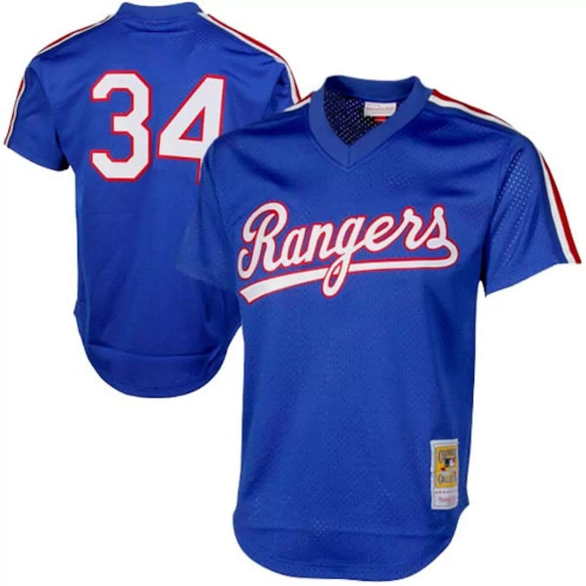 texas rangers nolan ryan royal 1989 cooperstown collection mesh batting practice jersey
