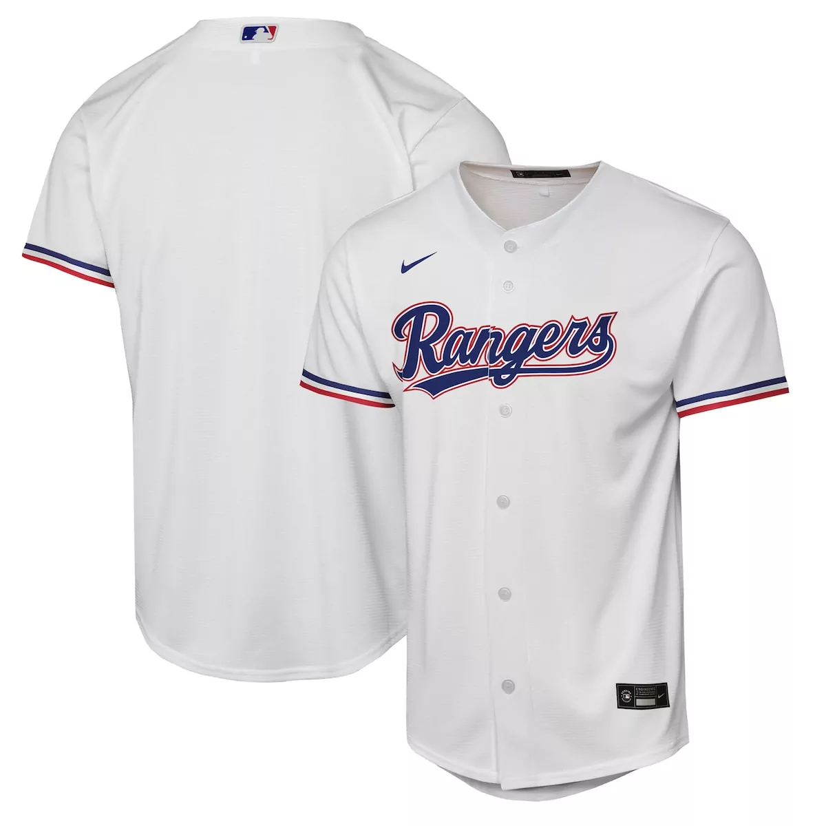 texas rangers white home jersey