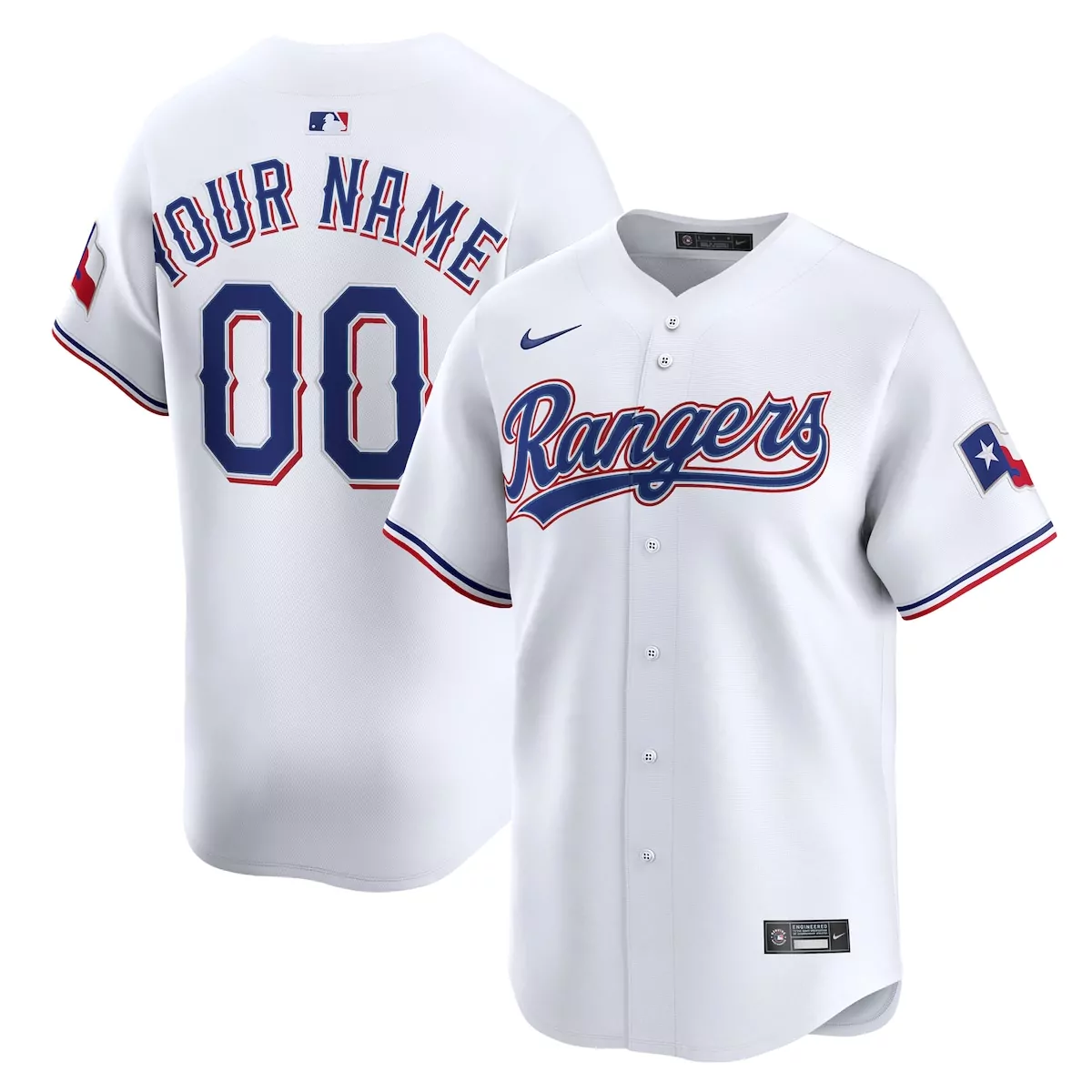 texas rangers white home jersey