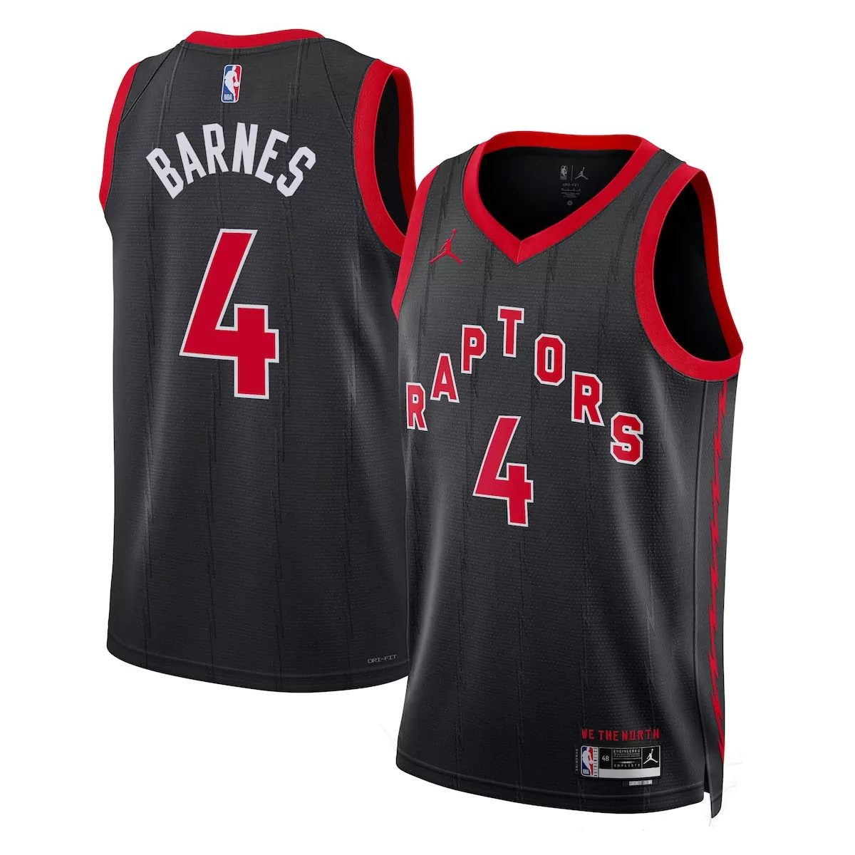 toronto raptors icon edition jersey red scottie barnes unisex