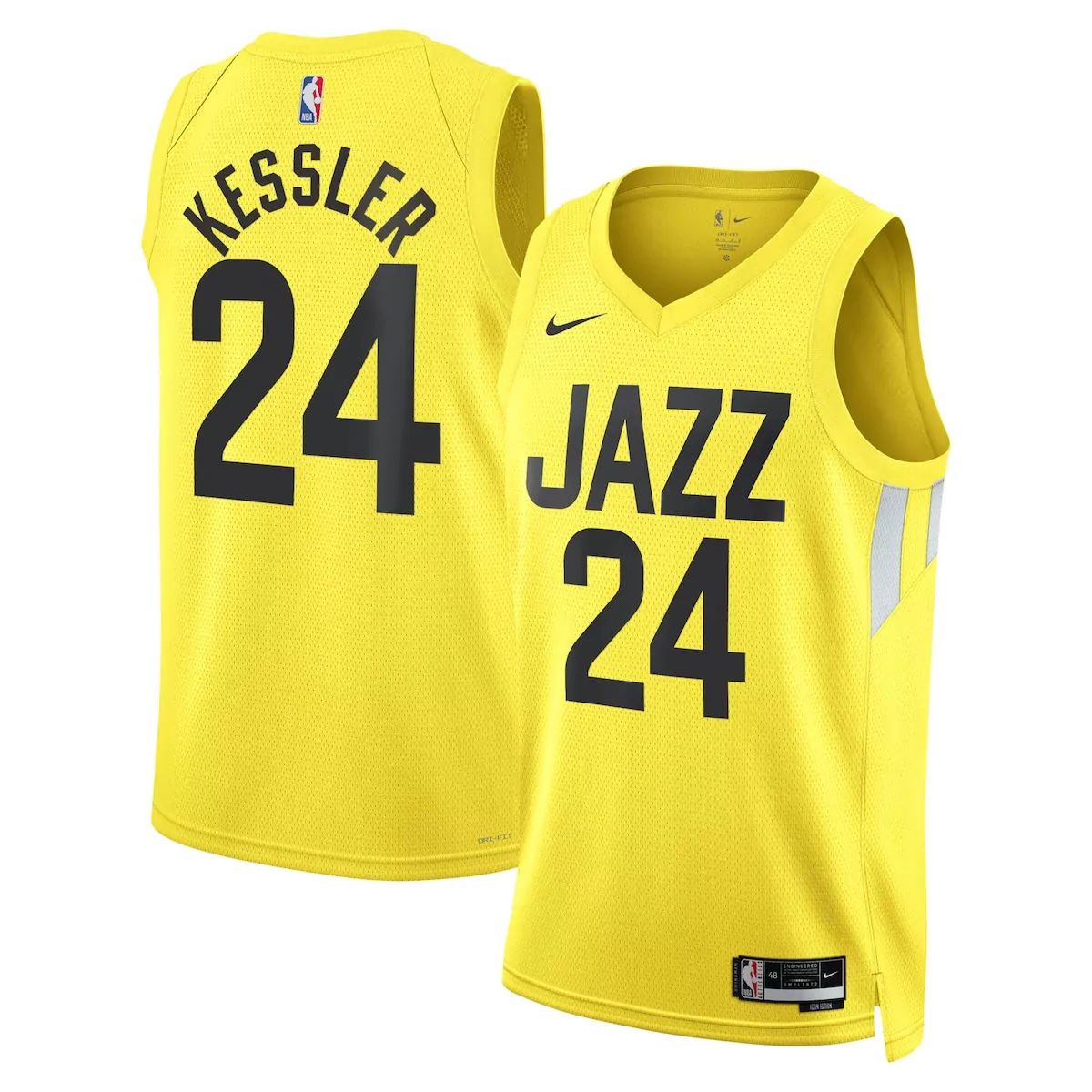 utah jazz icon edition jersey gold walker kessler unisex