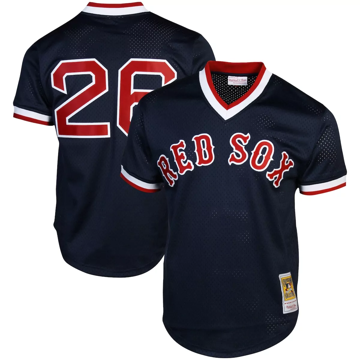 wade boggs boston red sox 1992 cooperstown collection batting practice jersey navy blue