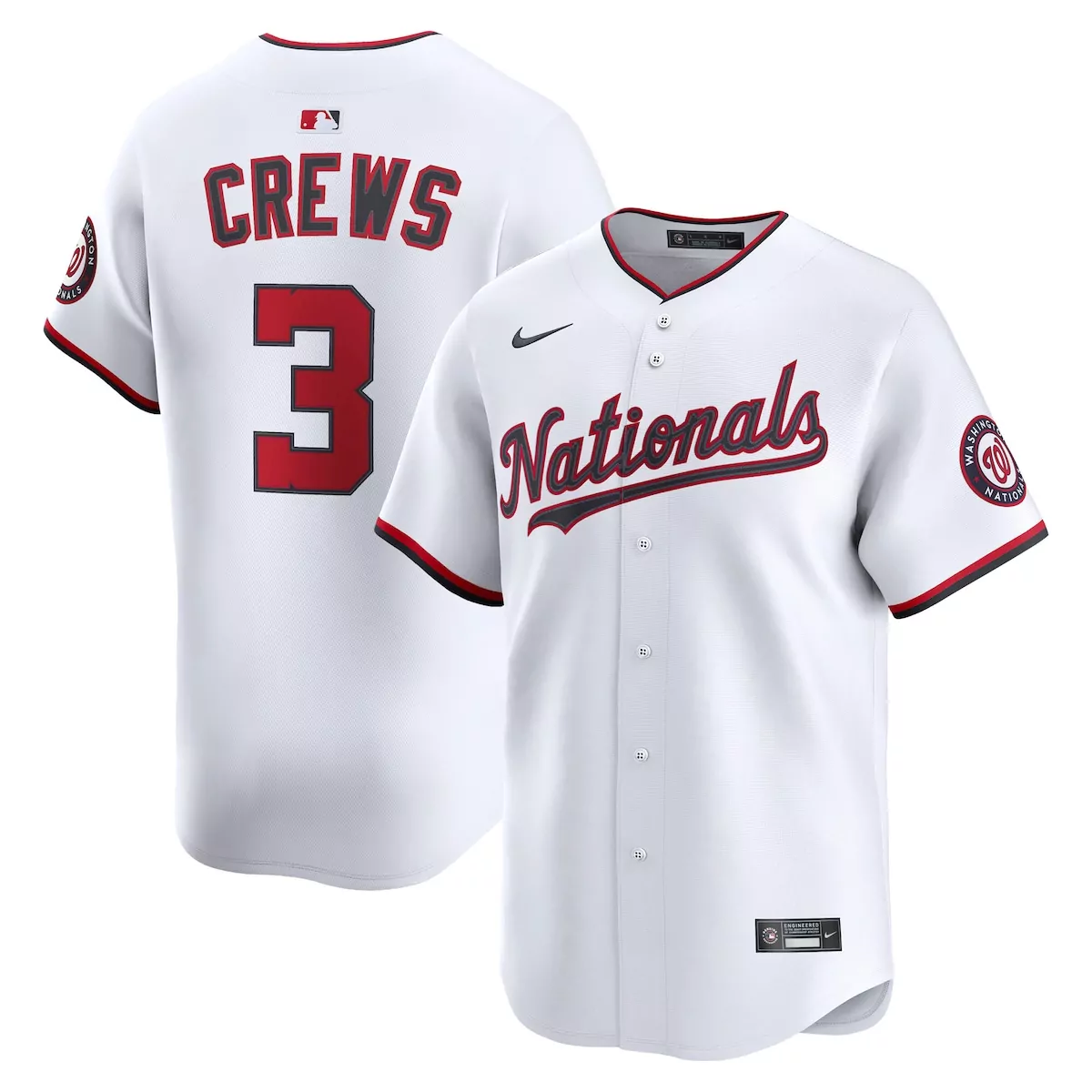 washington nationals dylan crews white home limited player jersey ei7
