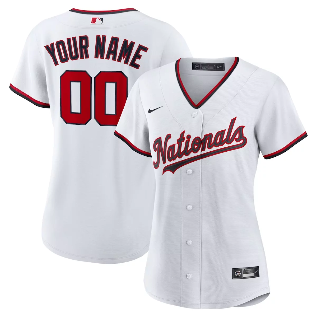 washington nationals white home custom 2 0 jersey
