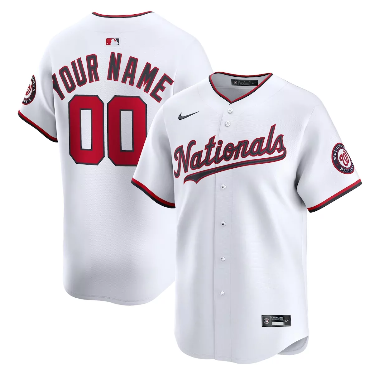 washington nationals white home custom 2 0 jersey