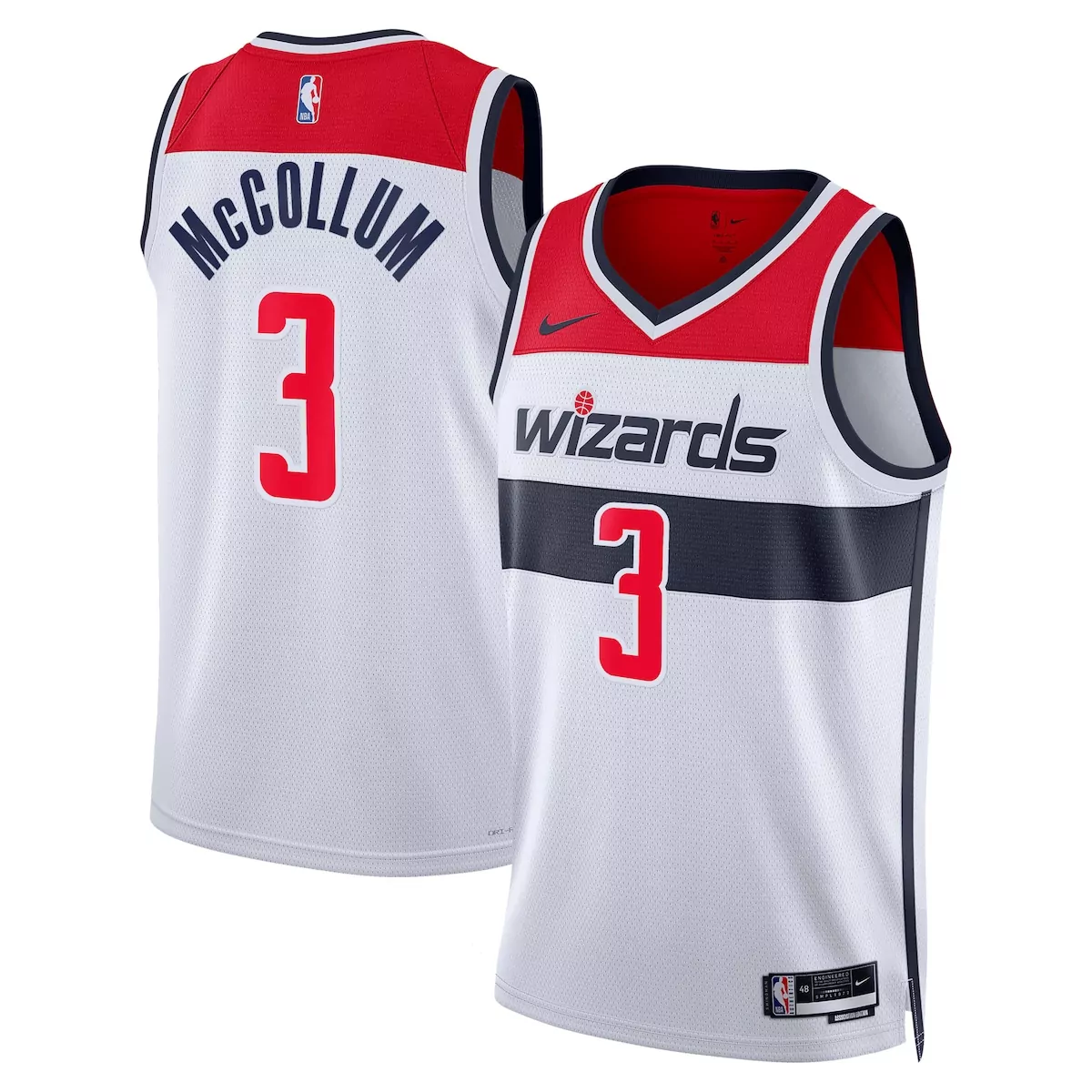 washington wizards association edition jersey white cj mccollum unisex