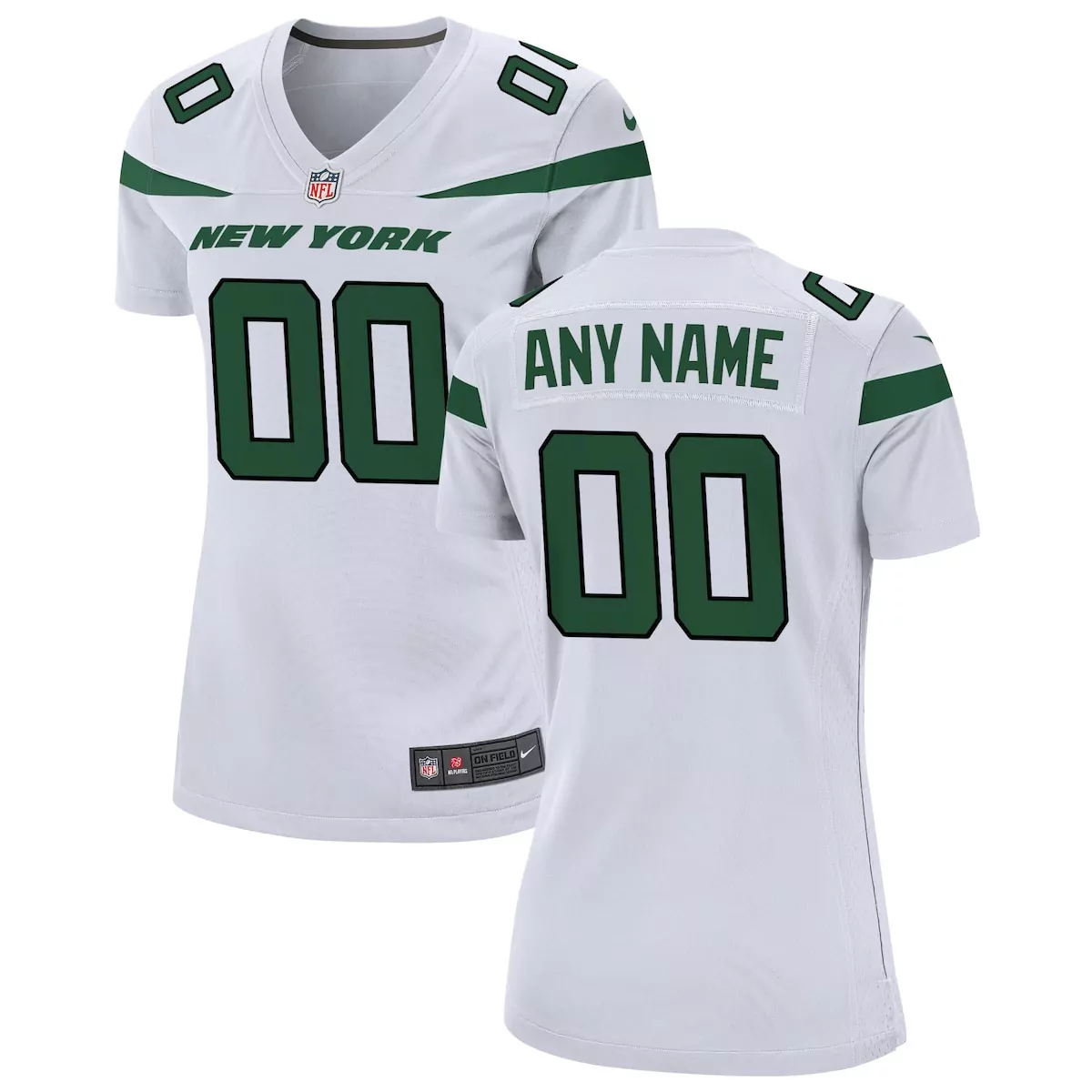 new york jets white custom game jersey
