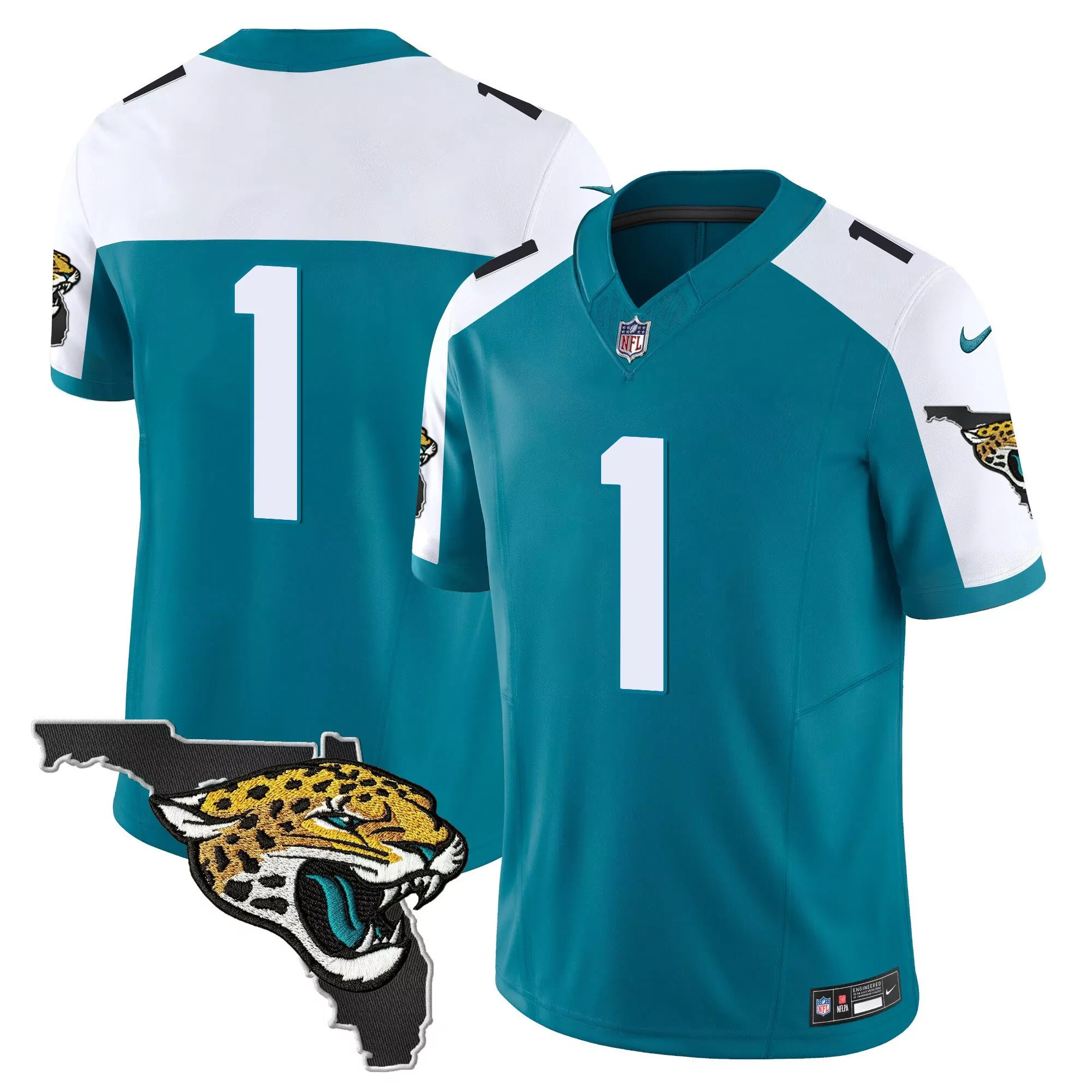 1 team alternate mens jacksonville jaguars florida patch vapor jersey all stitched