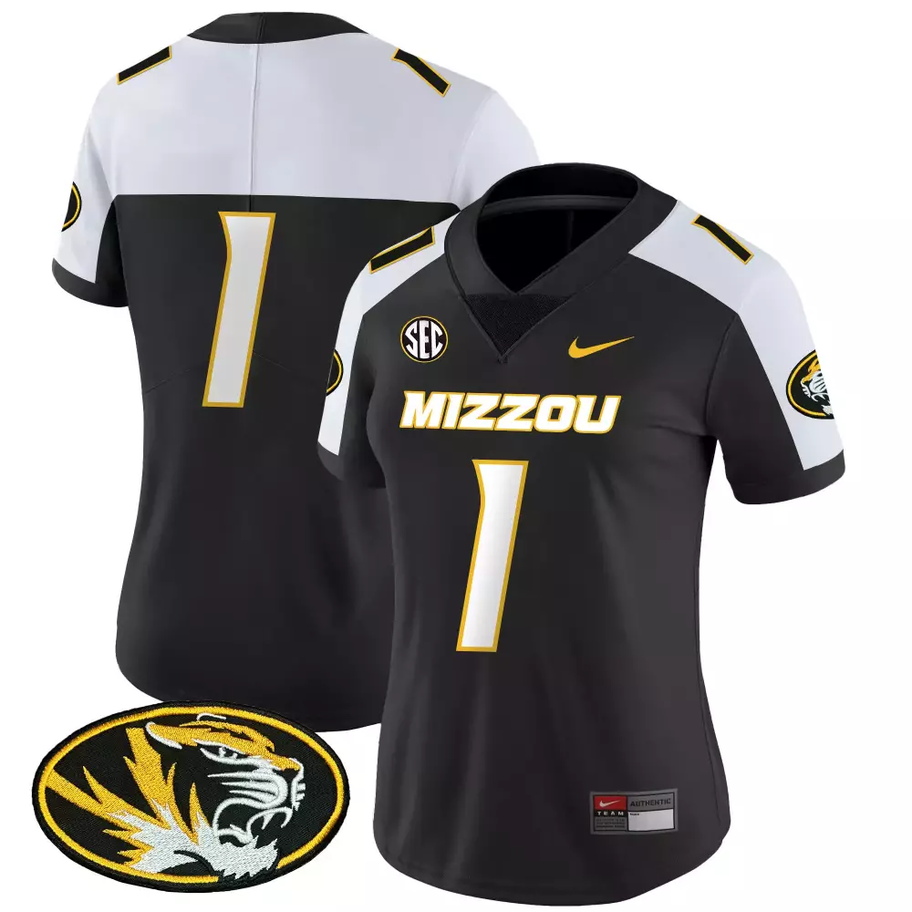 1 team black alternate womens missouri tigers vapor limited jersey all stitched