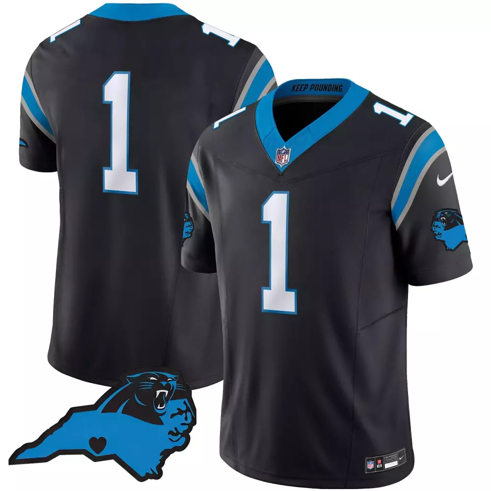 1 team black alternate mens carolina panthers vapor limited jersey all stitched